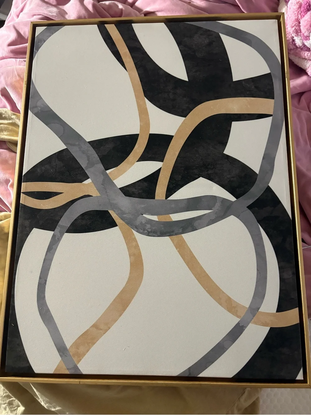 Madison Park Moving Midas Gold Foil Abstract